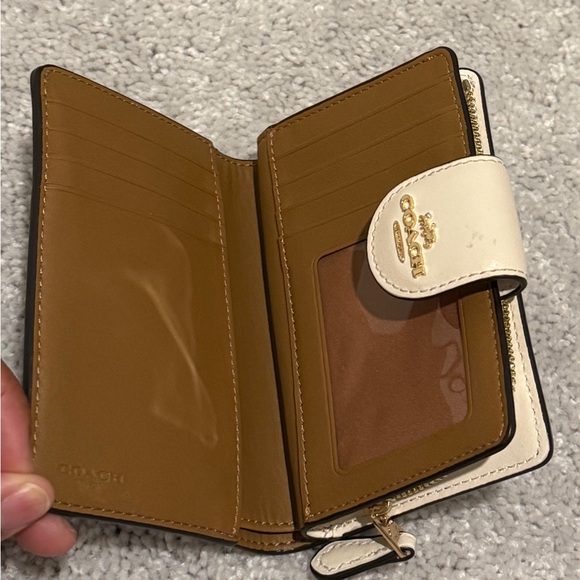 Coach Tan Wallet with Gold Logo - Picture 2 of 3